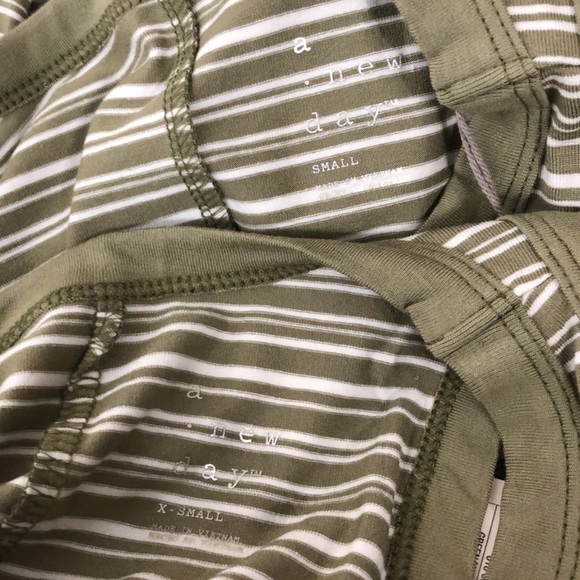 A New Day green/cream striped sleeveless dress NWT - Picture 7 of 8